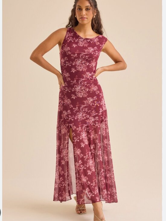 Altar'd State Dresses & Skirts - Burgundy Floral Maxi Dress Altar'd Sate Cooper Floral Maxi Dress NWT